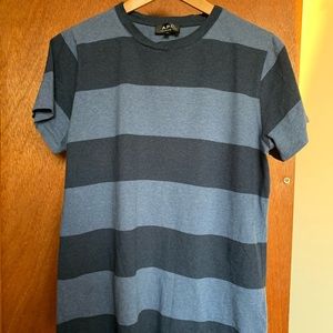 Blue APC striped t-shirt